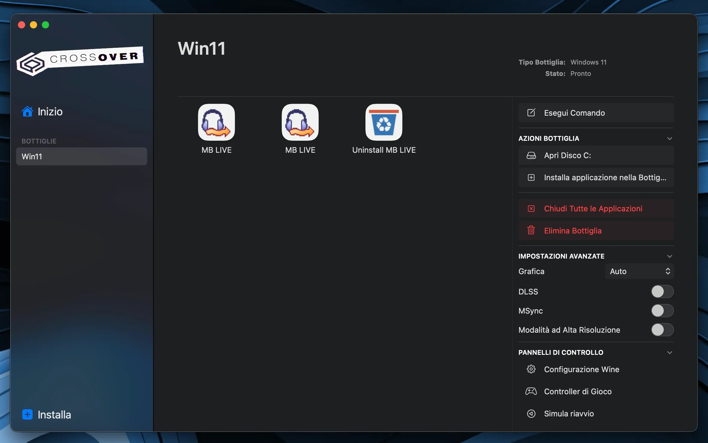 Richiesta di macOS per consentire a MB Live l’accesso alla rete locale